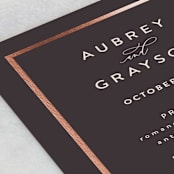 "Sunset Florals" - Wedding Programs in Copper by Susan Moyal - Detail