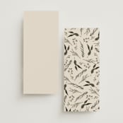 "Botanical Edge" - Wedding Programs in Latte by Susan Moyal - Back of Card Options