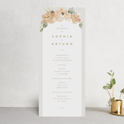 "Bloom" - Wedding Programs in Tea by Leah Bisch - Front
