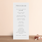 "Heard the news" - Wedding Programs in Cotton by Stacey Meacham - Front