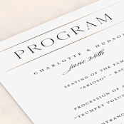 "Heard the news" - Wedding Programs in Cotton by Stacey Meacham - Detail
