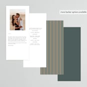 "Gilded" - Wedding Programs in Slate by Leah Bisch - Back of Card Options