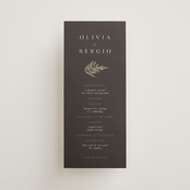 "Garden" - Wedding Programs in Mahogany by Leah Bisch - Front