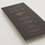 "Garden" - Wedding Programs in Mahogany by Leah Bisch - Detail