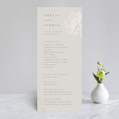 "Sophisticated" - Wedding Programs in Ivory by Kelly Schmidt - Front