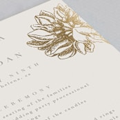 "Sophisticated" - Wedding Programs in Ivory by Kelly Schmidt - Detail