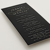 "Black Tie Affair" - Wedding Programs in Onyx by Hooray Creative - Detail