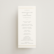 "Opulence" - Wedding Programs in Pearl by Stacey Meacham - Front