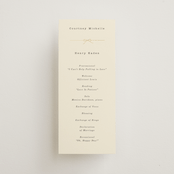 "Bow Tie" - Wedding Programs in Ivory by Baumbirdy - Front