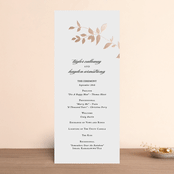 "Daydream" - Wedding Programs in Copper by Jennifer Postorino - Front