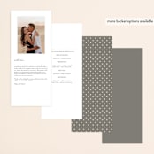 "Daydream" - Wedding Programs in Copper by Jennifer Postorino - Back of Card Options