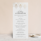 "Deco Fan Border" - Wedding Programs in Classic White by Kelly Schmidt - Front