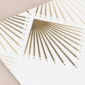 "Deco Fan Border" - Wedding Programs in Classic White by Kelly Schmidt - Detail