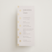 "Shraddha" - Wedding Programs in Celestial by Deynaaz Daraei - Front