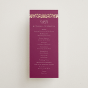 "Amber Palace" - Wedding Programs in Garnet by Chris Griffith - Front