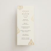 "Henna Stamp" - Wedding Programs in Champagne by Oma N. Ramkhelawan - Front