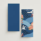 "kimono" - Wedding Programs in Ocean by Elly - Back of Card Options