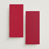 "Double Peony" - Wedding Programs in Ruby by Janean Hinger - Back of Card Options
