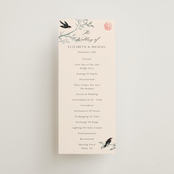 "LOVEBIRDS" - Wedding Programs in Cream by Elly - Front