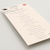"LOVEBIRDS" - Wedding Programs in Cream by Elly - Detail