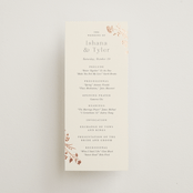 "Queen Anne's Lace" - Wedding Programs in Creme Brulee by Jennifer Wick - Front