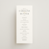 "Entwine" - Wedding Programs in Pearl by Jennifer Postorino - Front