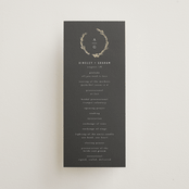 "Panache" - Wedding Programs in Onyx by Kristie Kern - Front