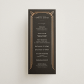 "Geometric Deco" - Wedding Programs in Midnight by GeekInk Design - Front