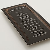 "Geometric Deco" - Wedding Programs in Midnight by GeekInk Design - Detail