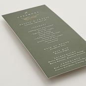 "Leaves" - Wedding Programs in Moss by Kelly Schmidt - Detail