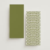 "Inlay Frame" - Wedding Programs in Avocado by Katharine Watson - Back of Card Options