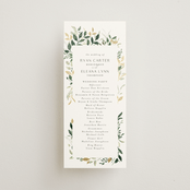 "Garden Serenity" - Wedding Programs in Greenery by Itsy Belle Studio - Front