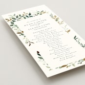 "Garden Serenity" - Wedding Programs in Greenery by Itsy Belle Studio - Detail