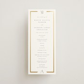 "Chisel" - Wedding Programs in Quartz by Kristie Kern - Front