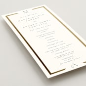 "Chisel" - Wedding Programs in Quartz by Kristie Kern - Detail