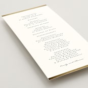 "Defined" - Wedding Programs in Snow by mo kelley - Detail
