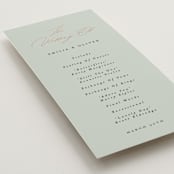 "Gilded Script" - Wedding Programs in Sage by Angela Thompson - Detail