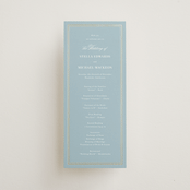"Polished" - Wedding Programs in Powder Blue by Jennifer Postorino - Front