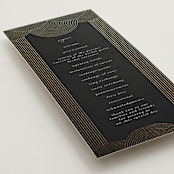 "ionic" - Wedding Programs in Onyx by Lori Wemple - Detail