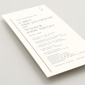 "Understated Elegance" - Wedding Programs in Cotton by Stacey Meacham - Detail