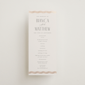 "Newberry" - Wedding Programs in Bisque by Kristie Kern - Front