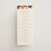 "Bouquet" - Wedding Programs in Cream by Lori Wemple - Front