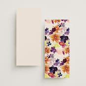 "Bouquet" - Wedding Programs in Cream by Lori Wemple - Back of Card Options