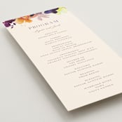 "Bouquet" - Wedding Programs in Cream by Lori Wemple - Detail
