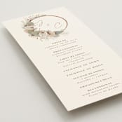 "Jasmine" - Wedding Programs in Dusk by Susan Moyal - Detail