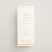 "Classic Line Frame" - Wedding Programs in Silk by Wildfield Paper Co - Front