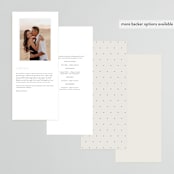 "Floral Type Arch" - Wedding Programs in Linen by Baumbirdy - Back of Card Options