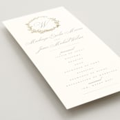 "Romantic Wreath" - Wedding Programs in Chantilly by Wildfield Paper Co - Detail