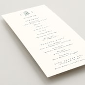 "Climbing Florals" - Wedding Programs in Sapphire by Olivia Raufman - Detail