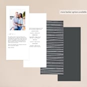 "Geo Chic" - Wedding Programs in Charcoal by Hooray Creative - Back of Card Options